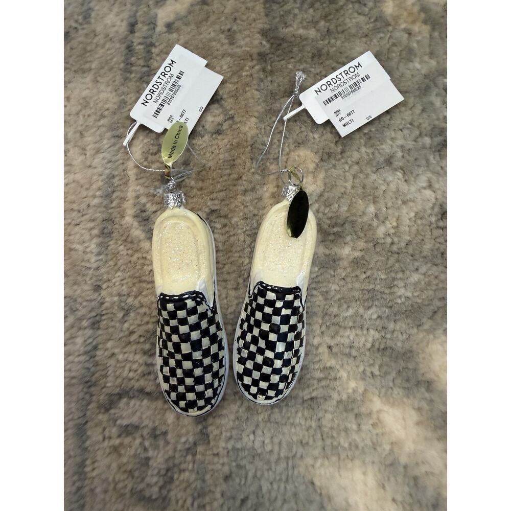 Vans 4" Shoe Ornament (2 Of Them) Glass NWT $16 From Nordstrom